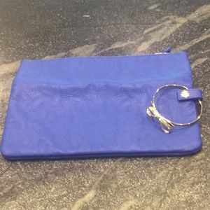 Blue wristlet/clutch